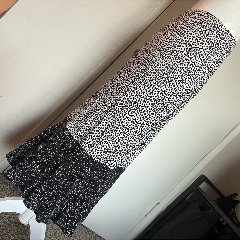 Black and White Polka Dot Skirt